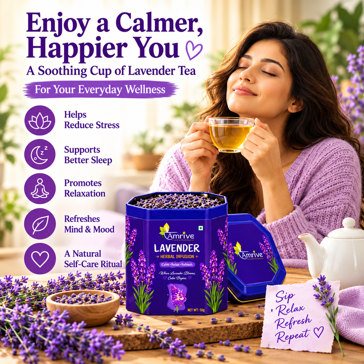 Amrive Lavender Herbal Tea